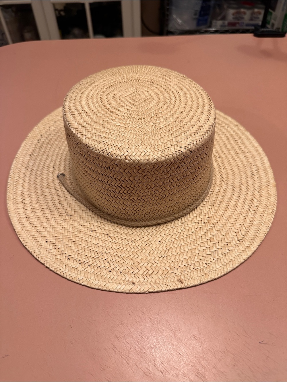 Lack Of Color Natural Straw Boater Hat